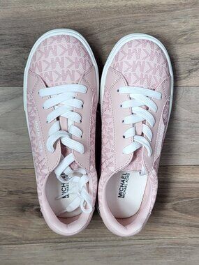Michael Kors Kenyon Kids Pink and White Sneakers Size 2